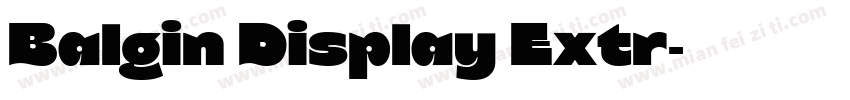 Balgin Display Extr字体转换